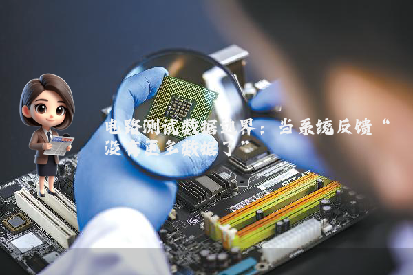 电路测试数据边界：当系统反馈“没有更多数据了”